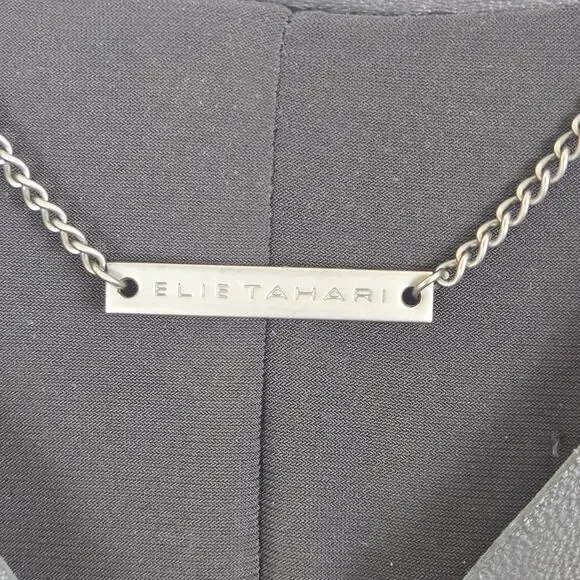 Elie Tahari Sandie Cropped Zip-Front Tweed Jacket MEDIUM MSRP: $398.00 MOTO PUNK - Picture 6 of 11